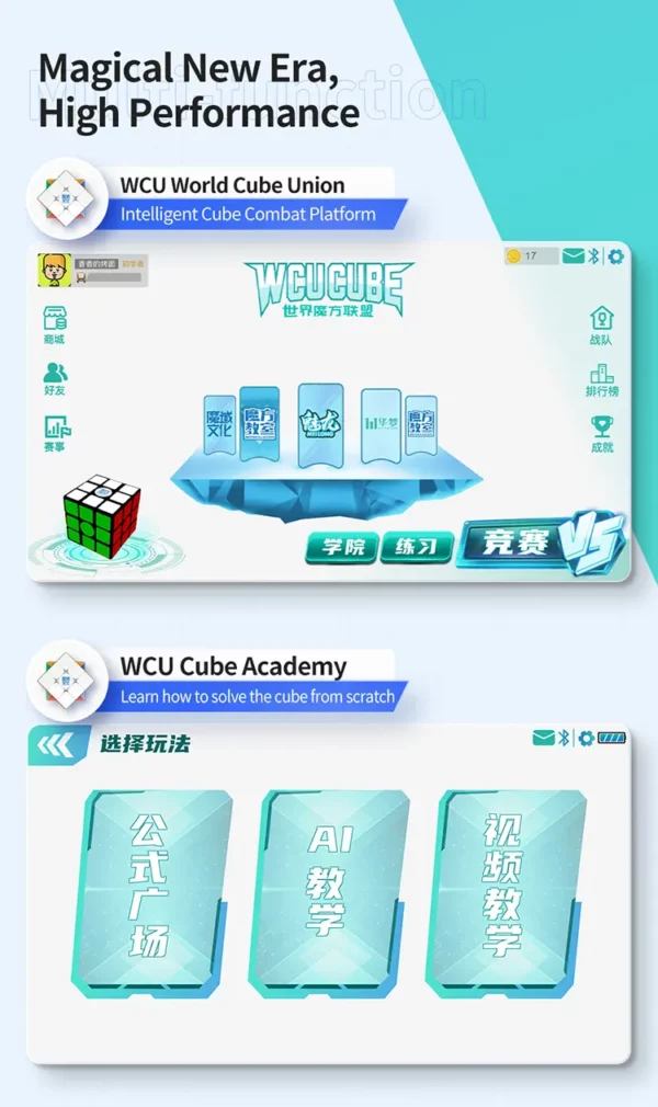 MoYu AI Smart Cube 3x3 – Cubo inteligente con conectividad Bluetooth y app