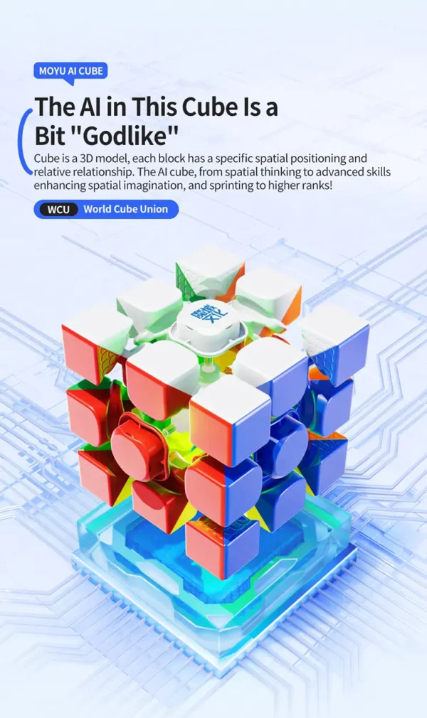 MoYu AI Smart Cube 3x3 – Cubo inteligente con conectividad Bluetooth y app
