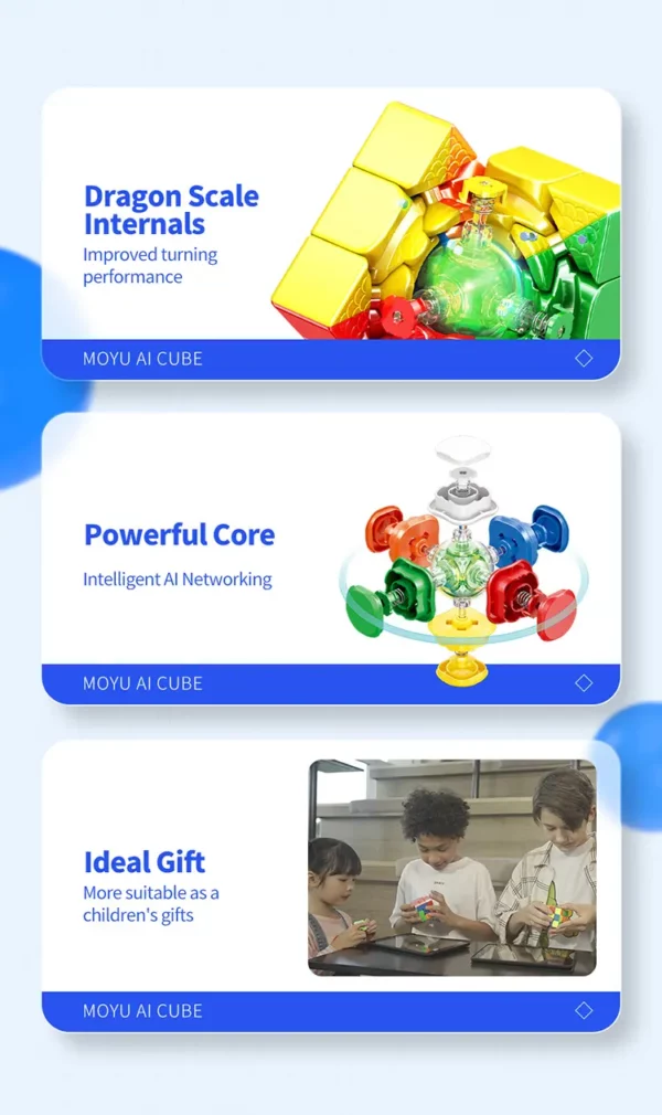 MoYu AI Smart Cube 3x3 – Cubo inteligente con conectividad Bluetooth y app
