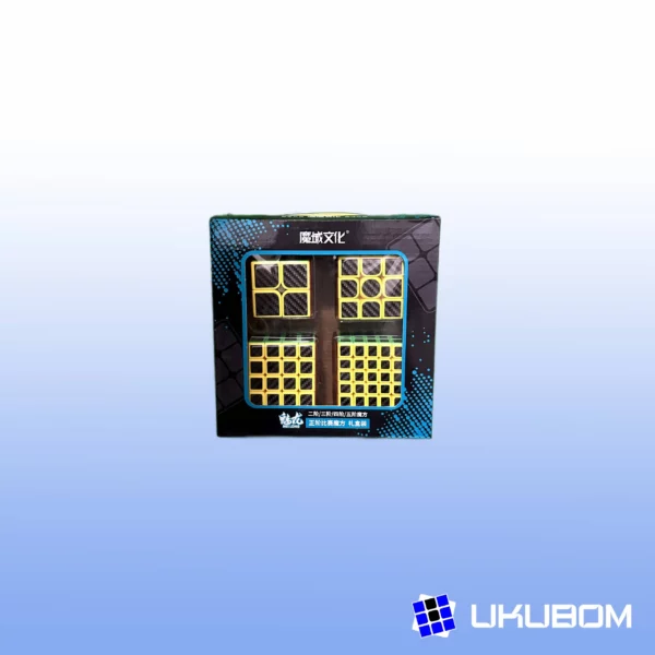 MFJS MeiLong Pack Cúbicos – 2x2 a 5x5 con stickers de fibra de carbono