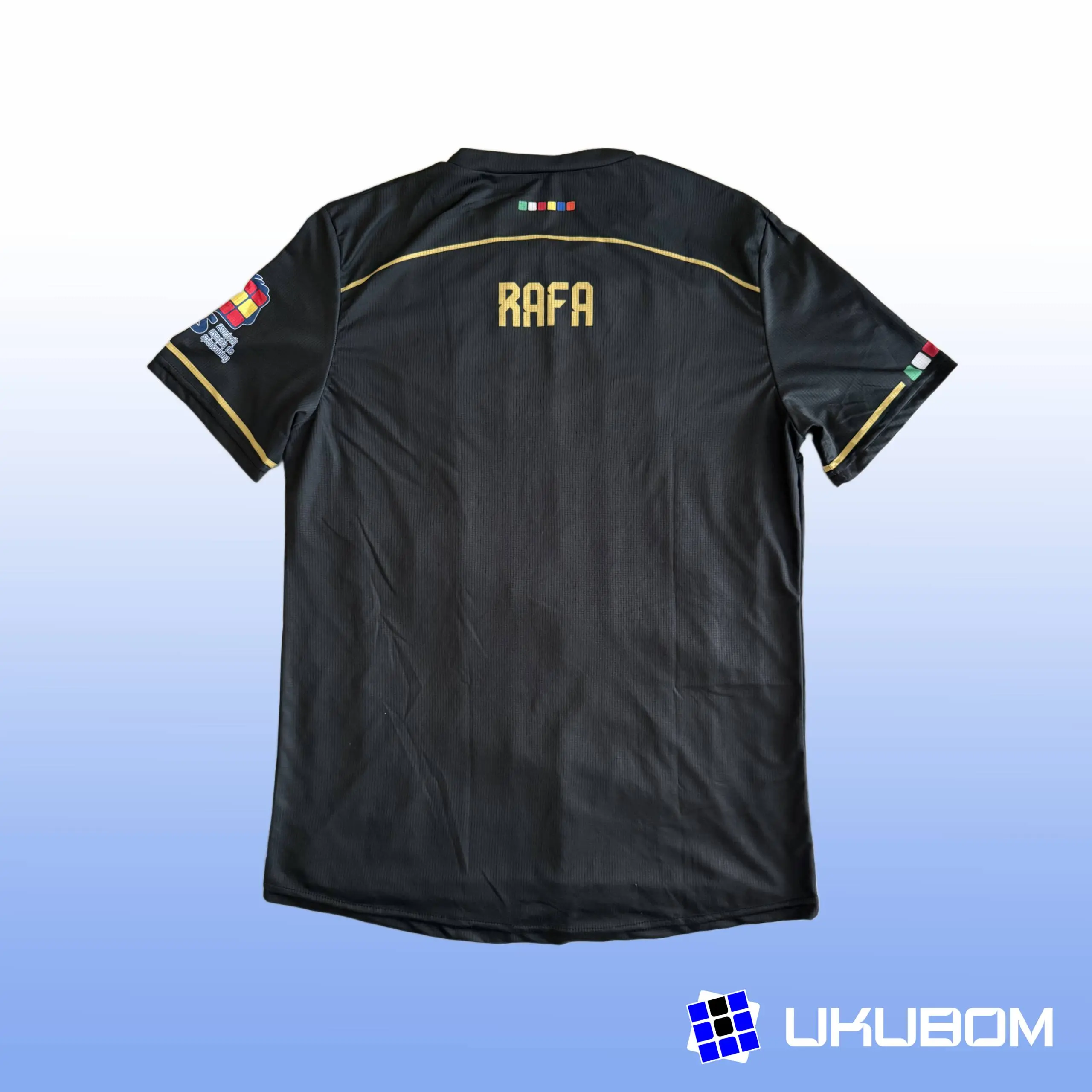 Camiseta Oficial Ukubom 2026 edición limitada azul y blanca speedcubing