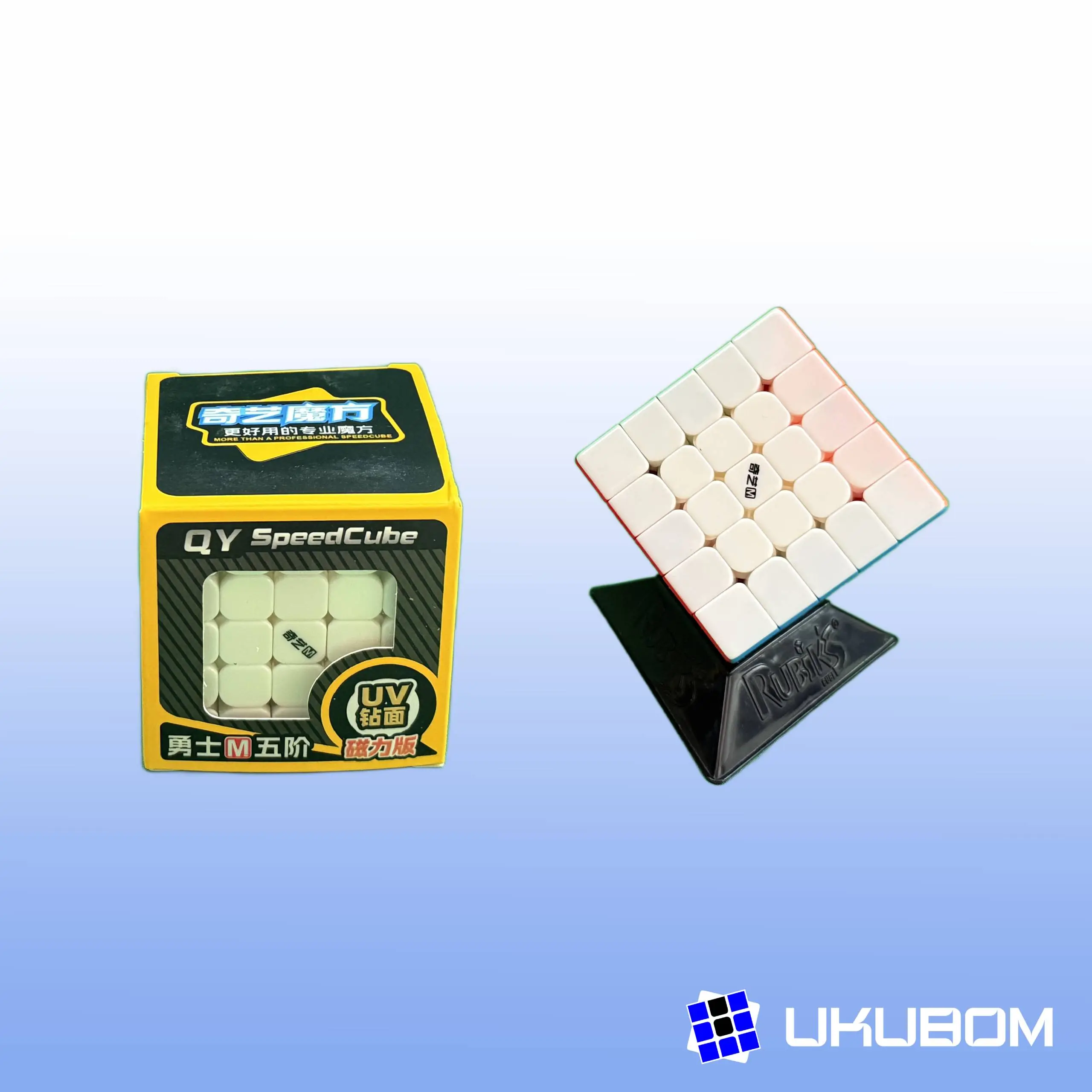 QiYi Warrior 5x5 Magnetic + UV stickerless base blanca